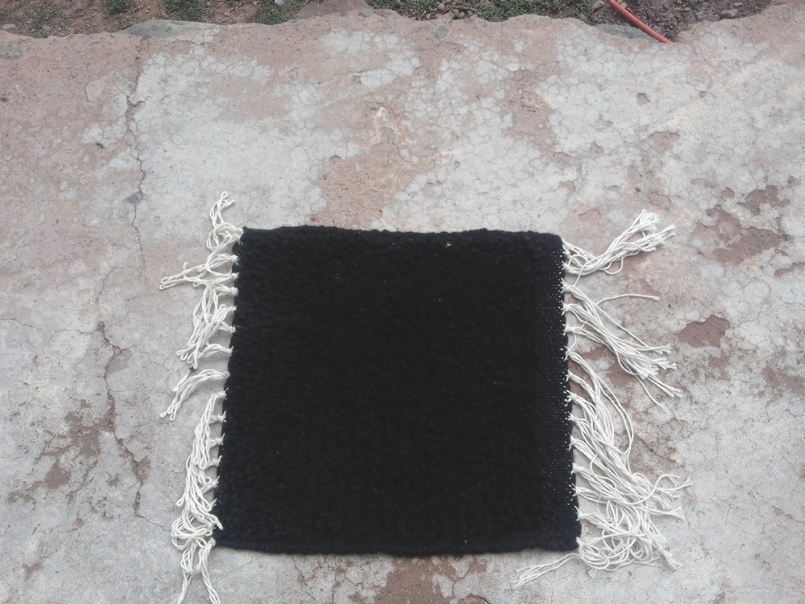  Pile Knot Rug Wool Black Morocco