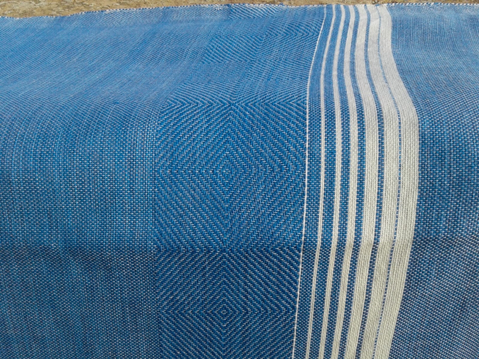  Towel Cotton Thread Blue, White Morocco