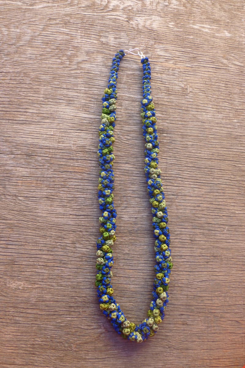  Cluster Necklace  Blue, Green Morocco