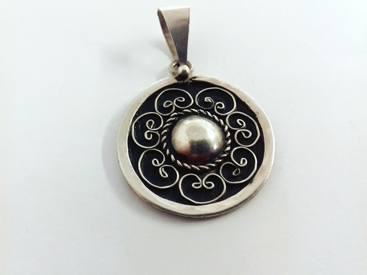  Necklace 800 Tiznit Silver Black, White Morocco