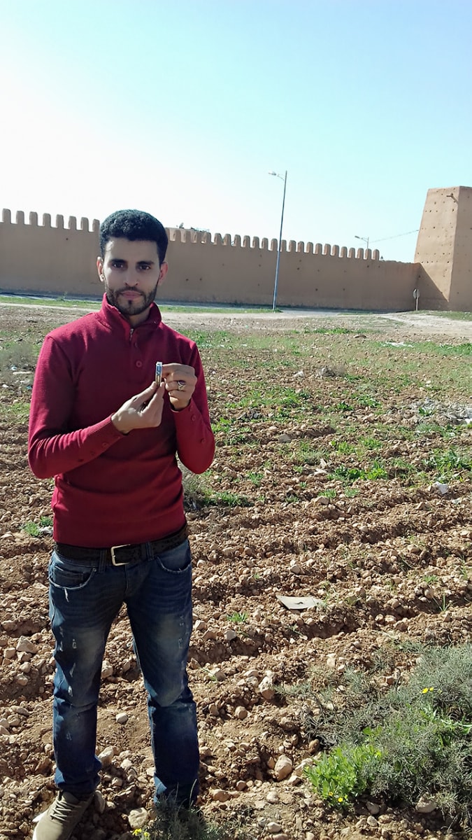  Necklace 800 Tiznit Silver Black, White Morocco