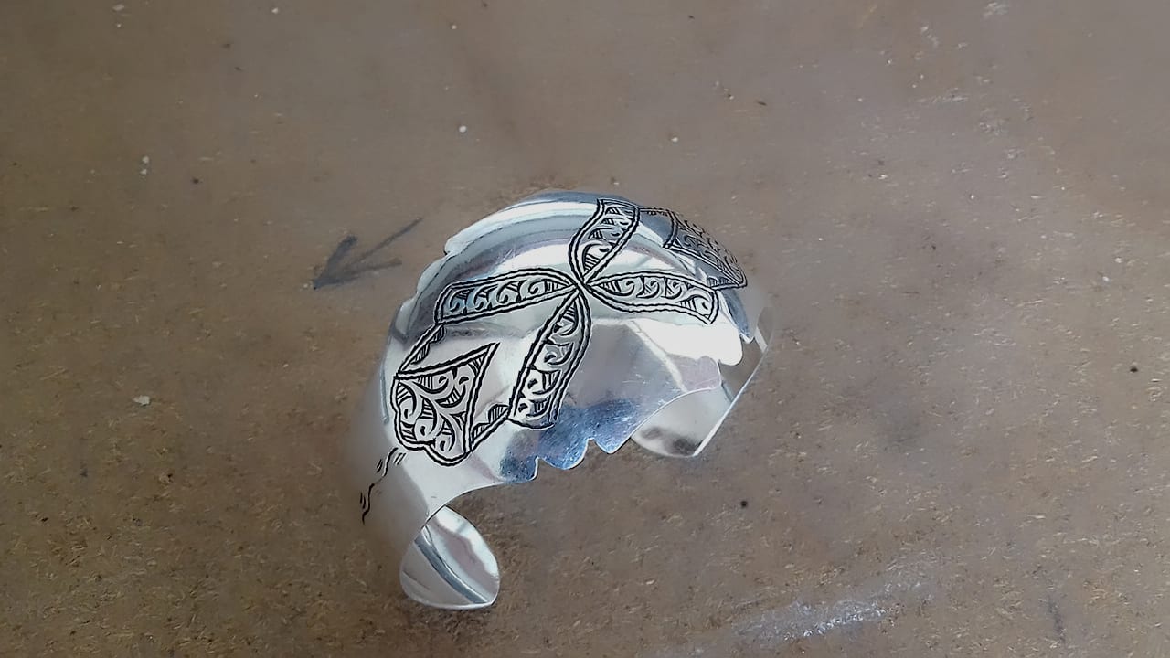  Bracelet 800 Tiznit Silver Black, White Morocco