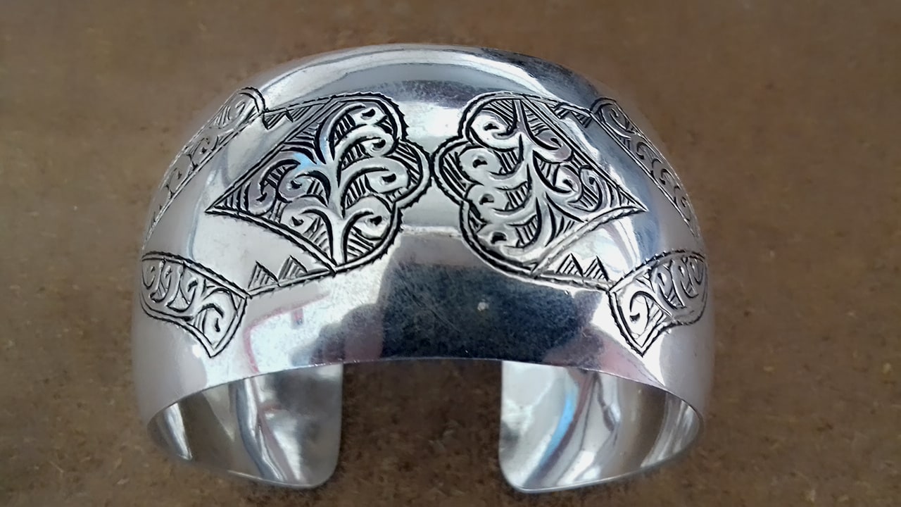  Bracelet 800 Tiznit Silver Black, White Morocco