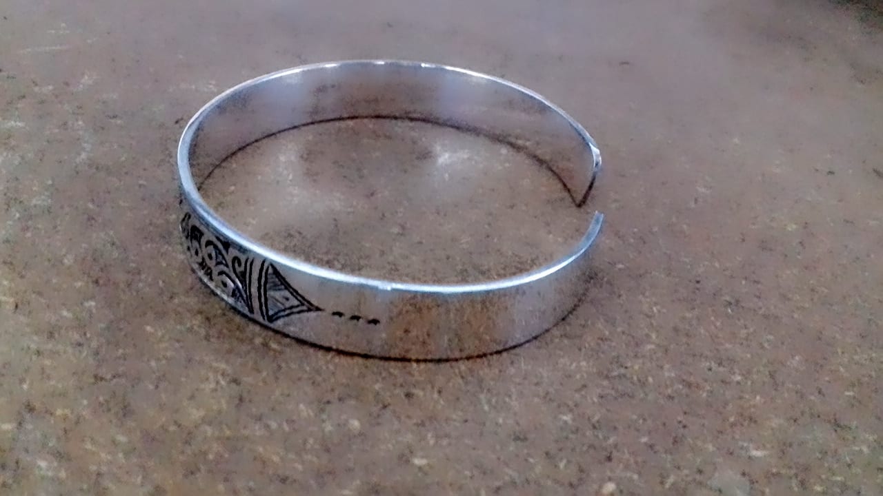  Bracelet 800 Tiznit Silver Black, White Morocco