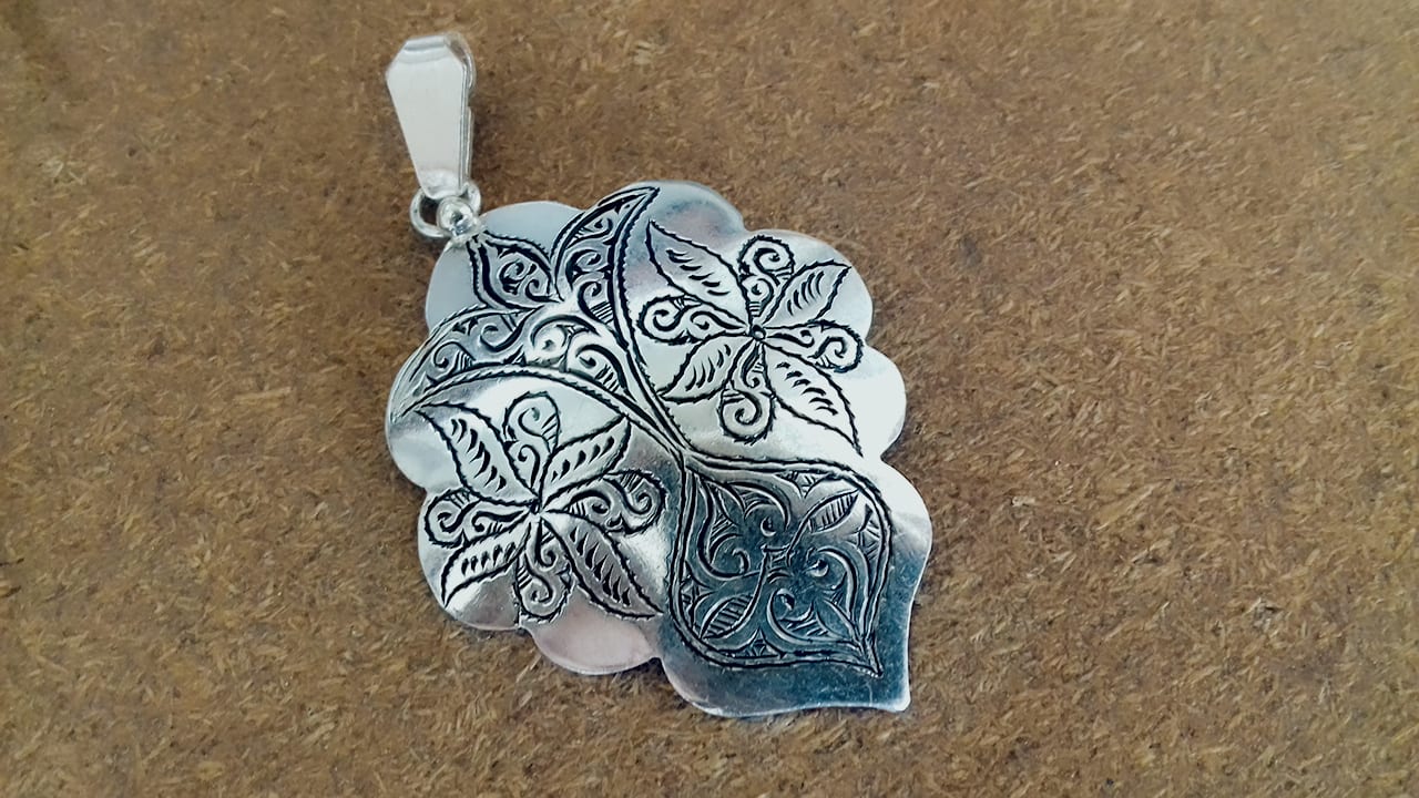  Necklace 800 Tiznit Silver Black, White Morocco