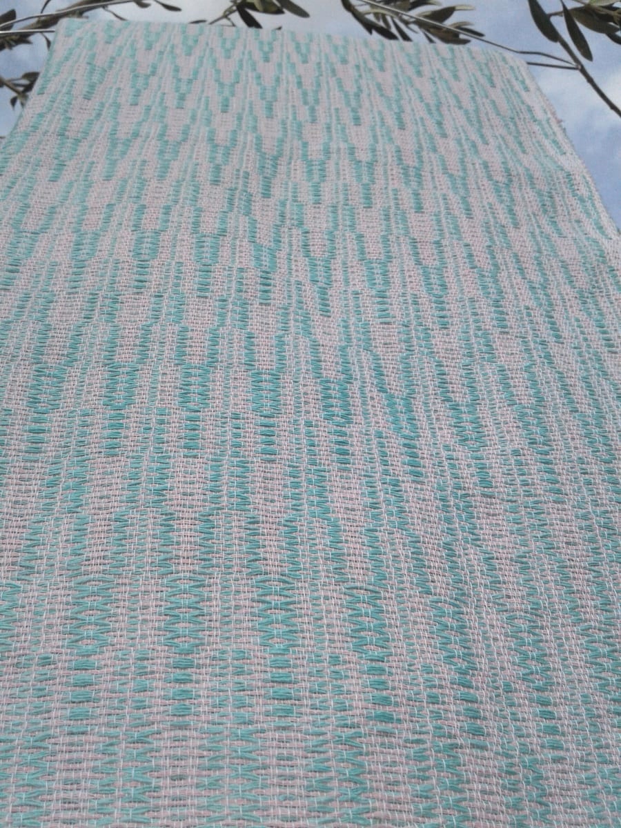  Shawl Cotton Thread Light Blue, Pink Morocco