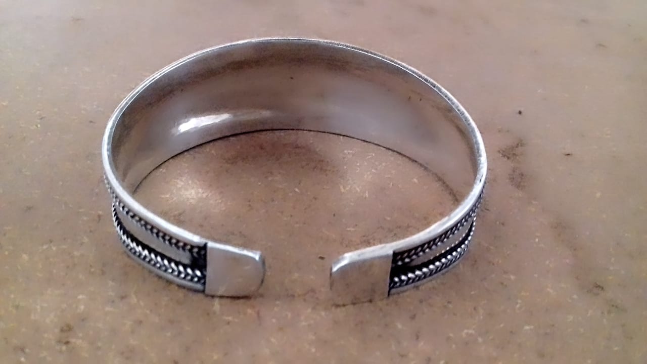  Bracelet 800 Tiznit Silver Black, White Morocco