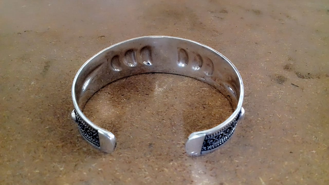  Bracelet 800 Tiznit Silver Black, White Morocco