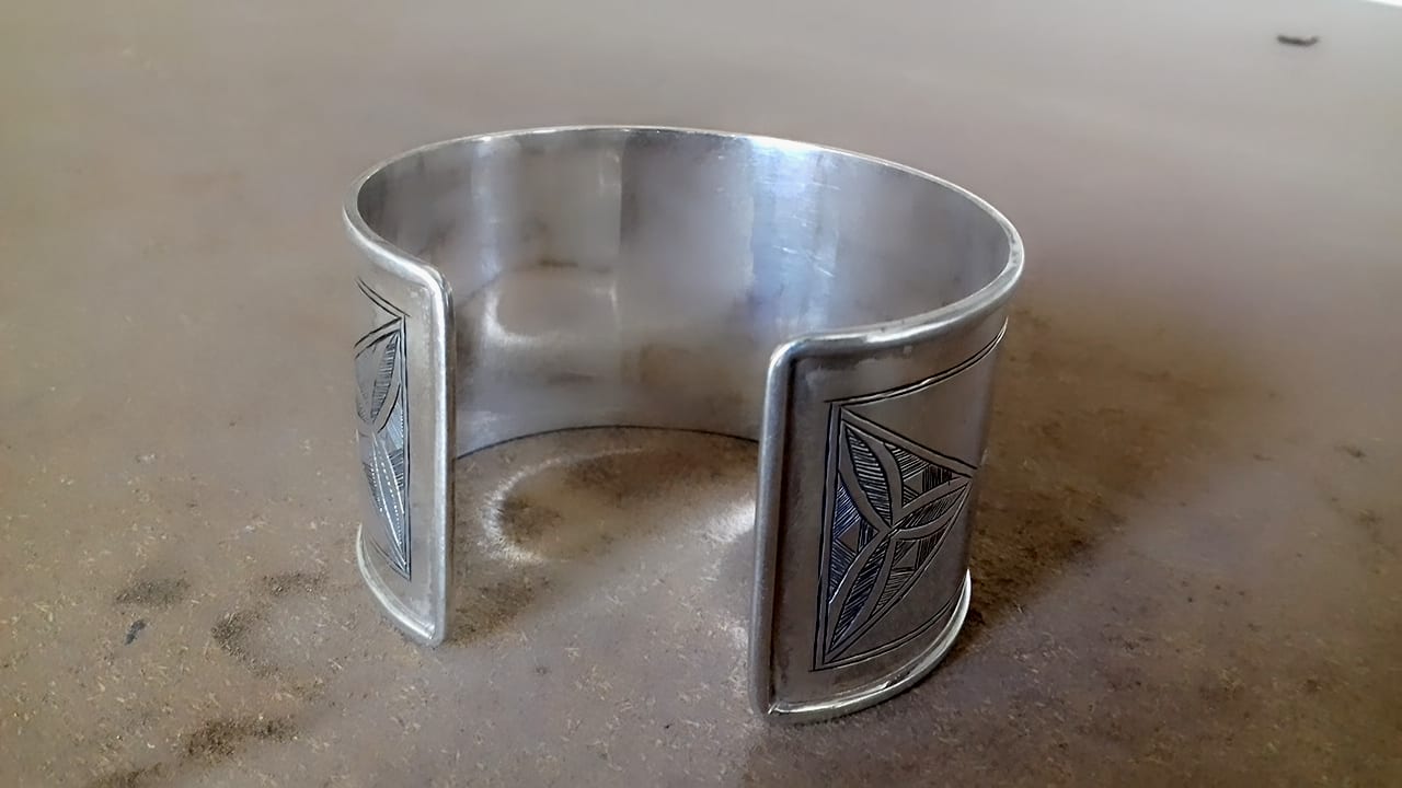  Bracelet 800 Tiznit Silver Black, White Morocco