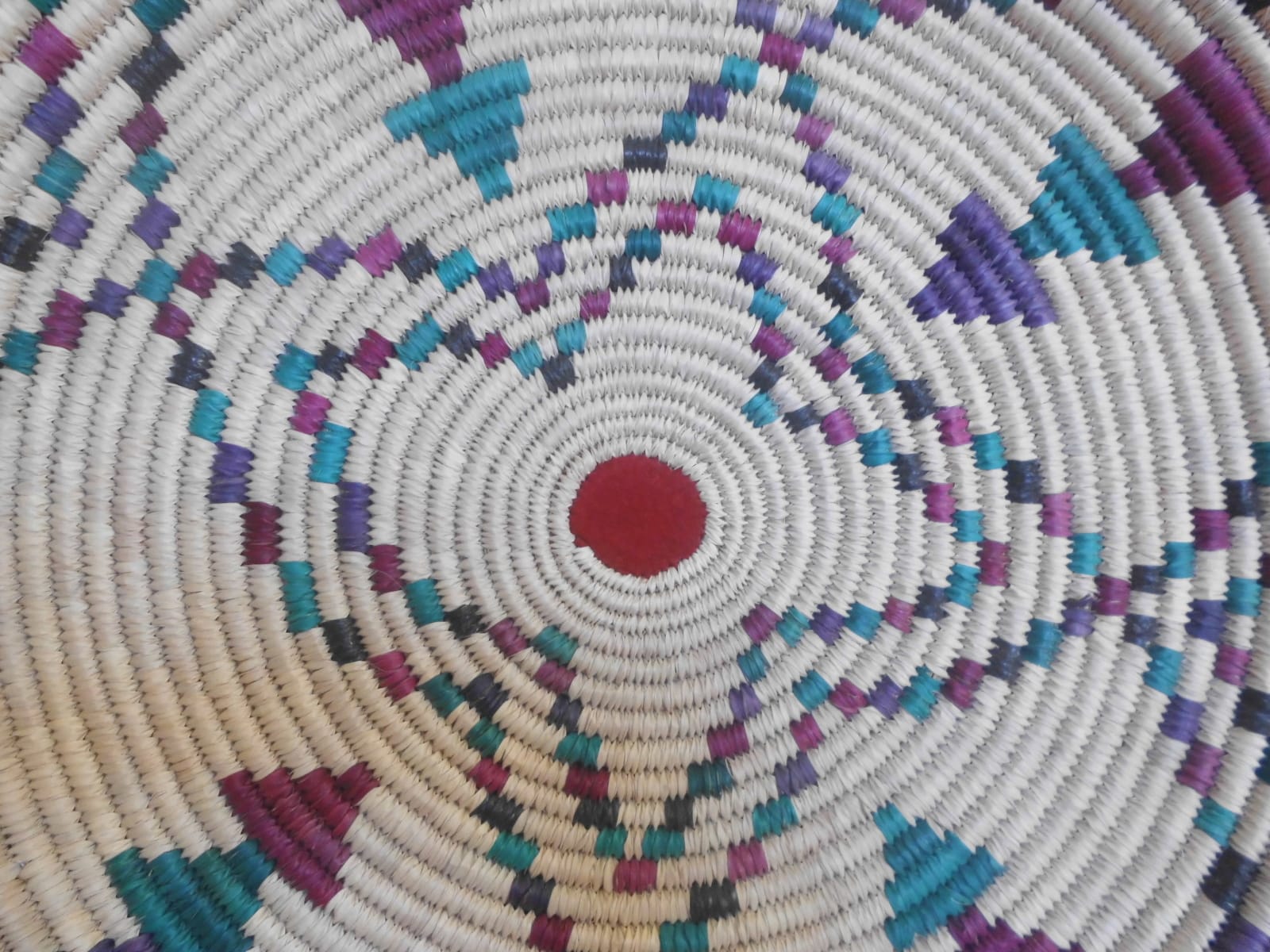  Woven Basket Assorted Threads Colored Morocco