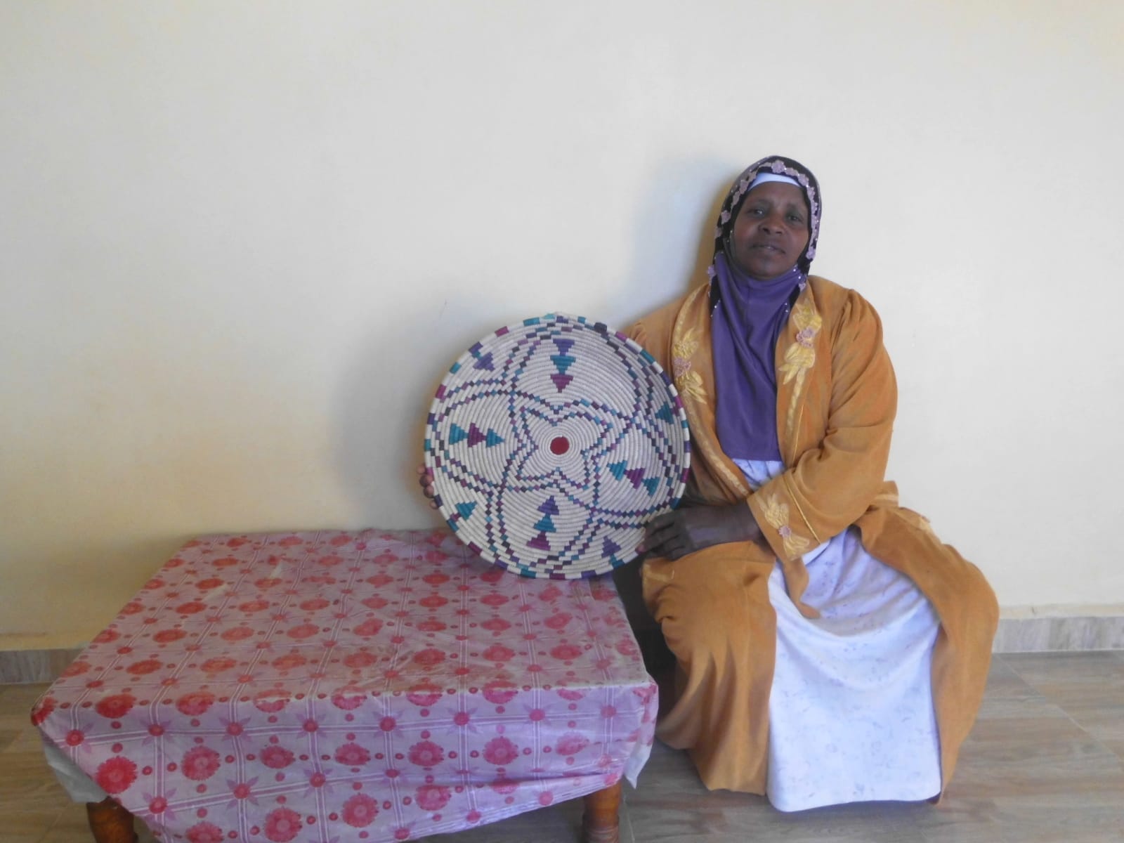  Woven Basket Assorted Threads Colored Morocco