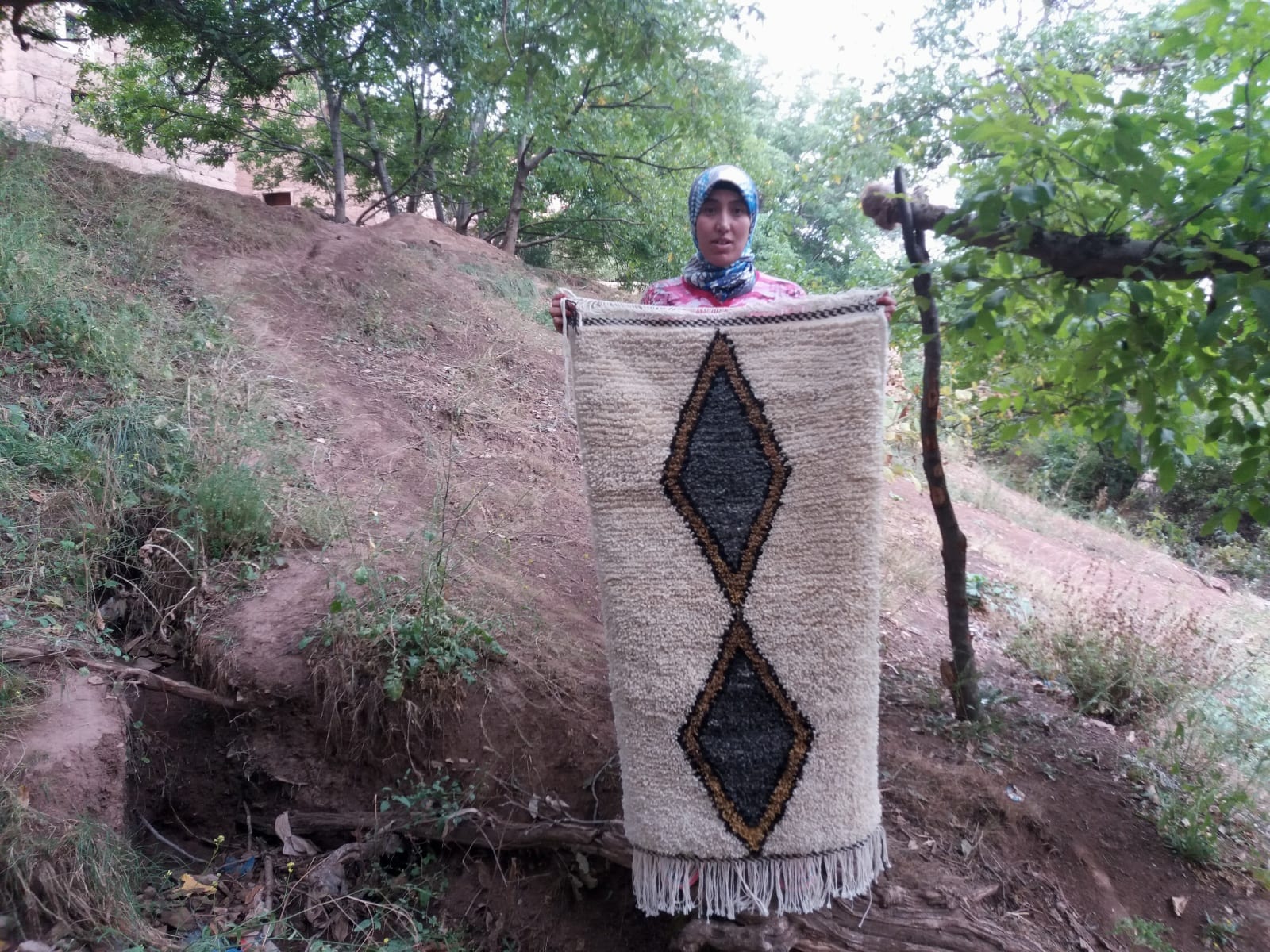  Beni Ourain Rug Wool  and Thread Colored Morocco