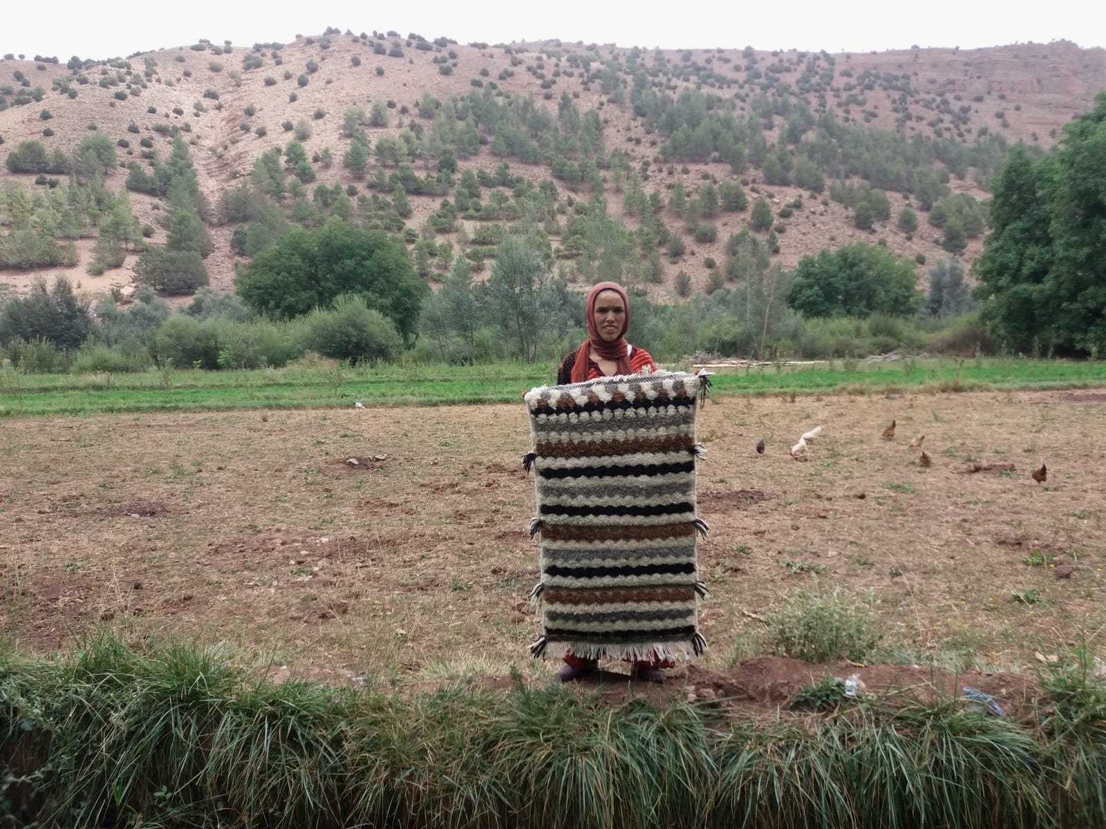  Beni Ourain Rug Wool  and Thread Colored Morocco