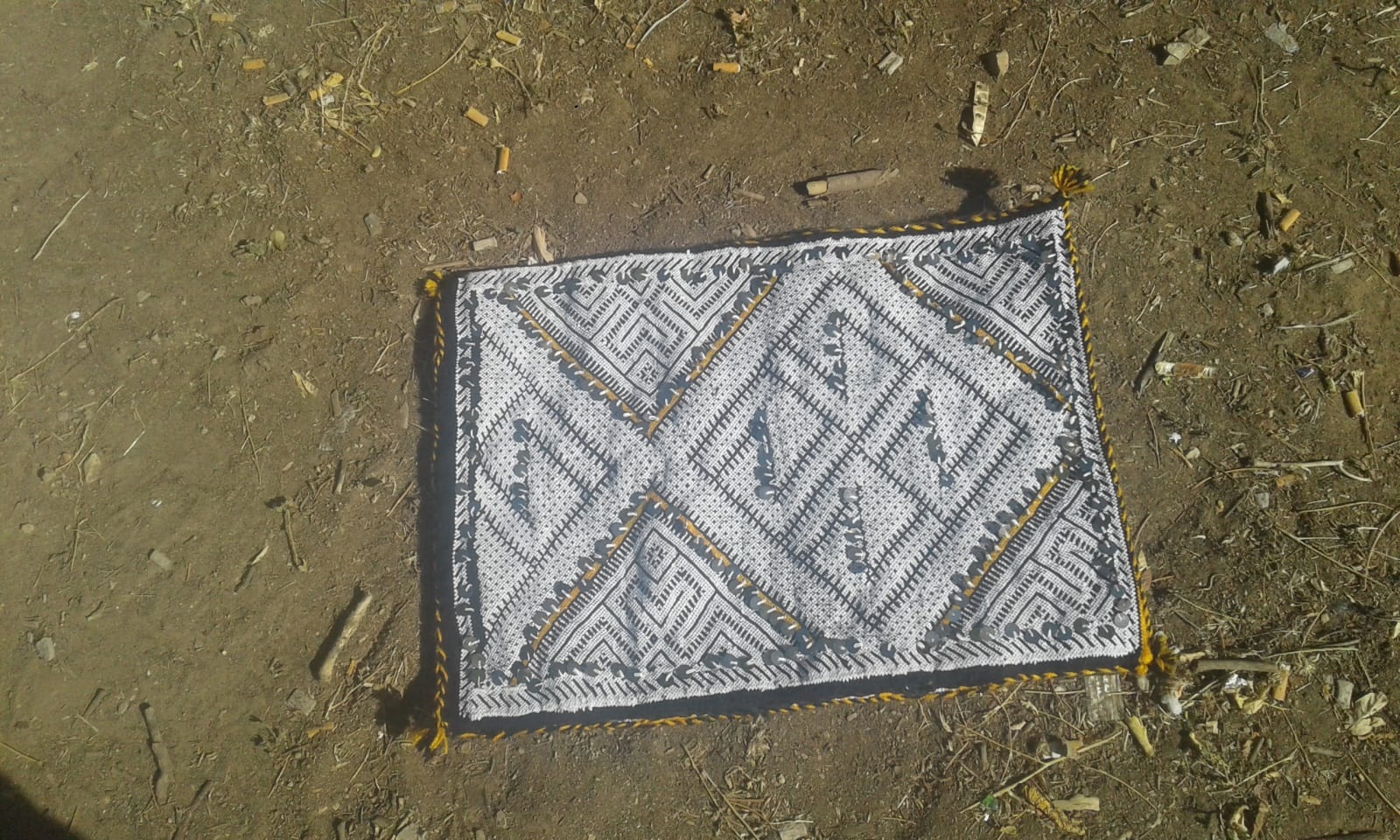  Hanbel Dyed Wool Yellow, Black Morocco