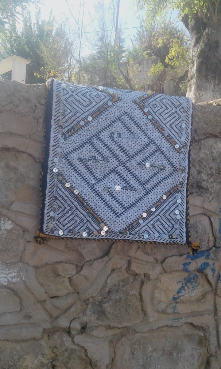  Hanbel Dyed Wool Yellow, Black Morocco