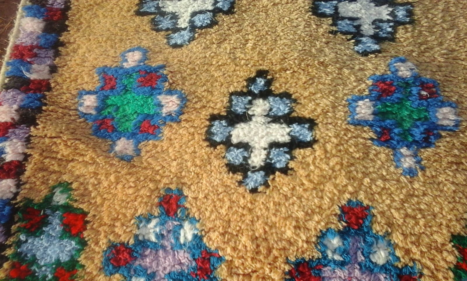  Pile Knot Rug  Cotton Warp Colored Morocco