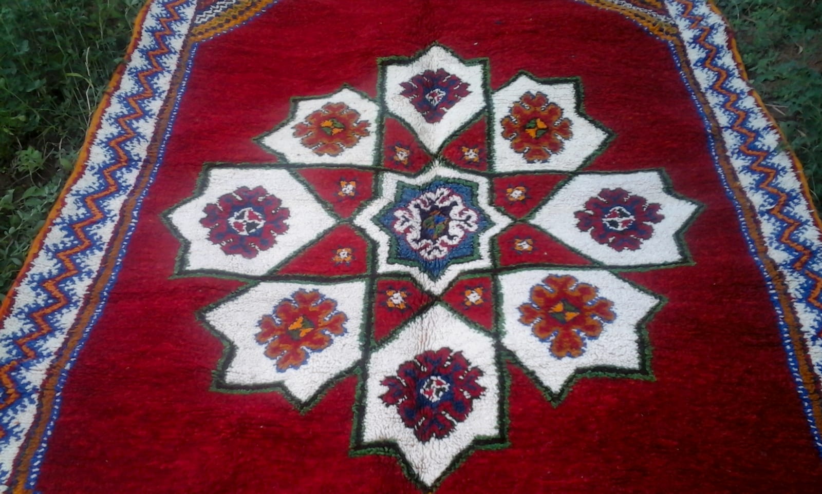  Pile Knot Rug  Cotton Warp Colored Morocco