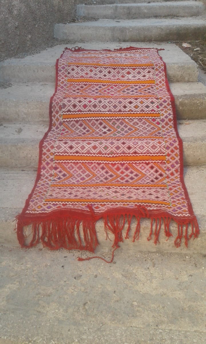  Hanbel Dyed Wool Red, Orange Morocco