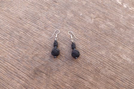 Ball and Button Earrings