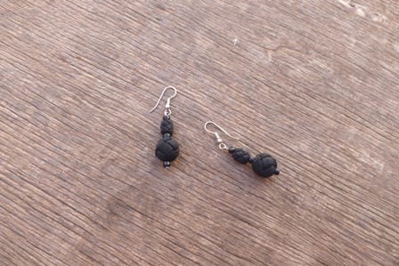 Ball and Button Earrings