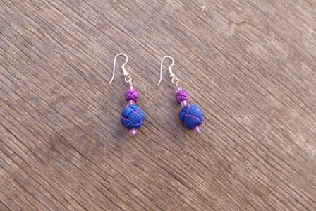 Ball and Button Earrings