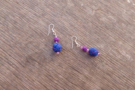 Ball and Button Earrings
