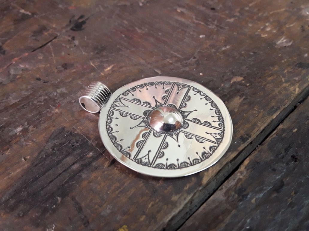  Necklace 800 Tiznit Silver Black, White Morocco