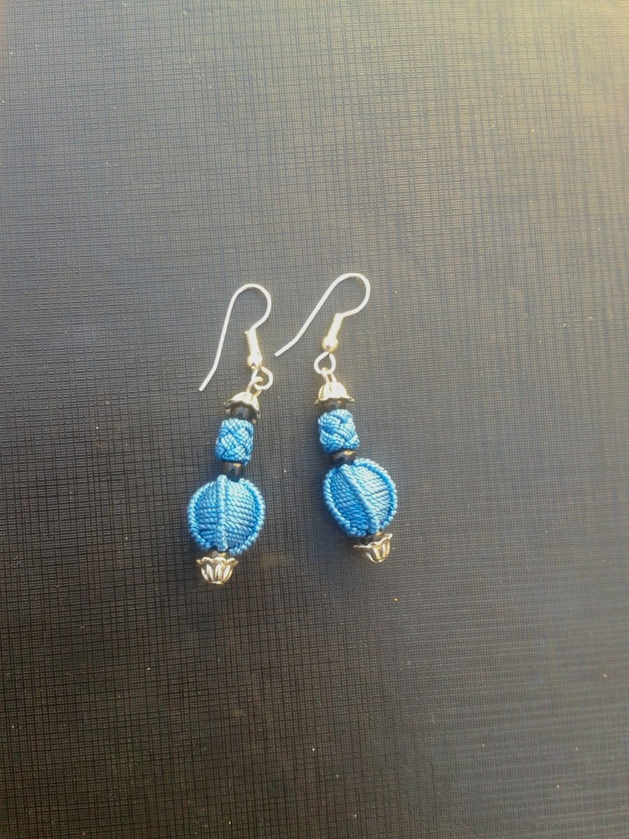 Ball and Button Earrings