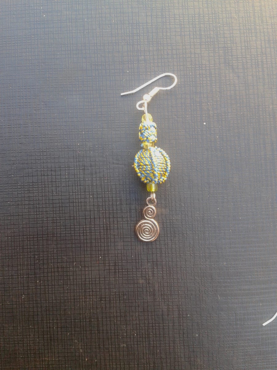 Button Dangle Earrings