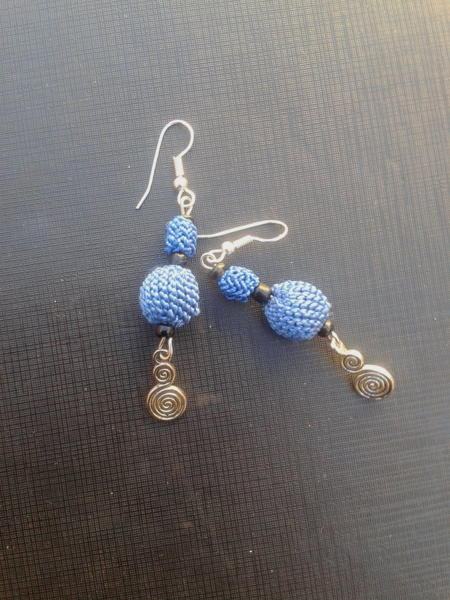 Button Dangle Earrings