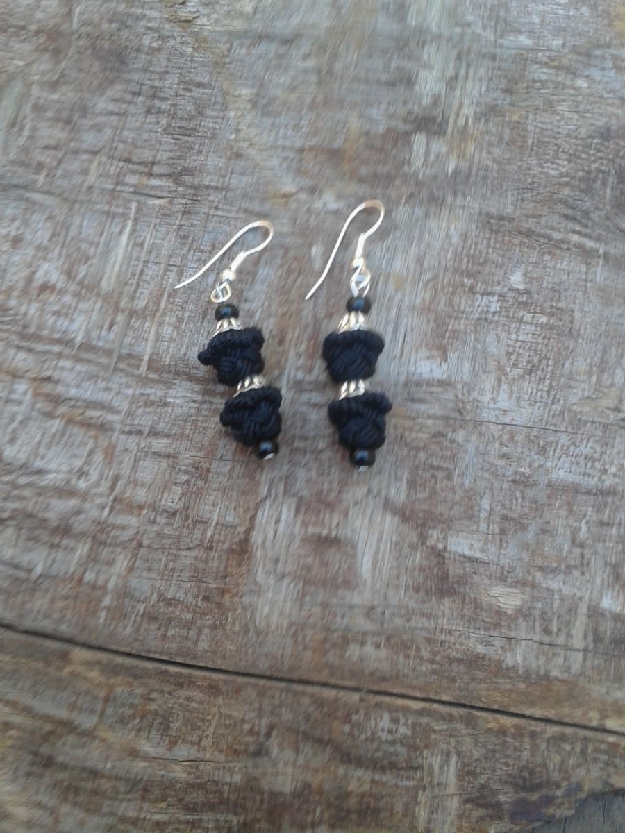 Ball and Button Earrings