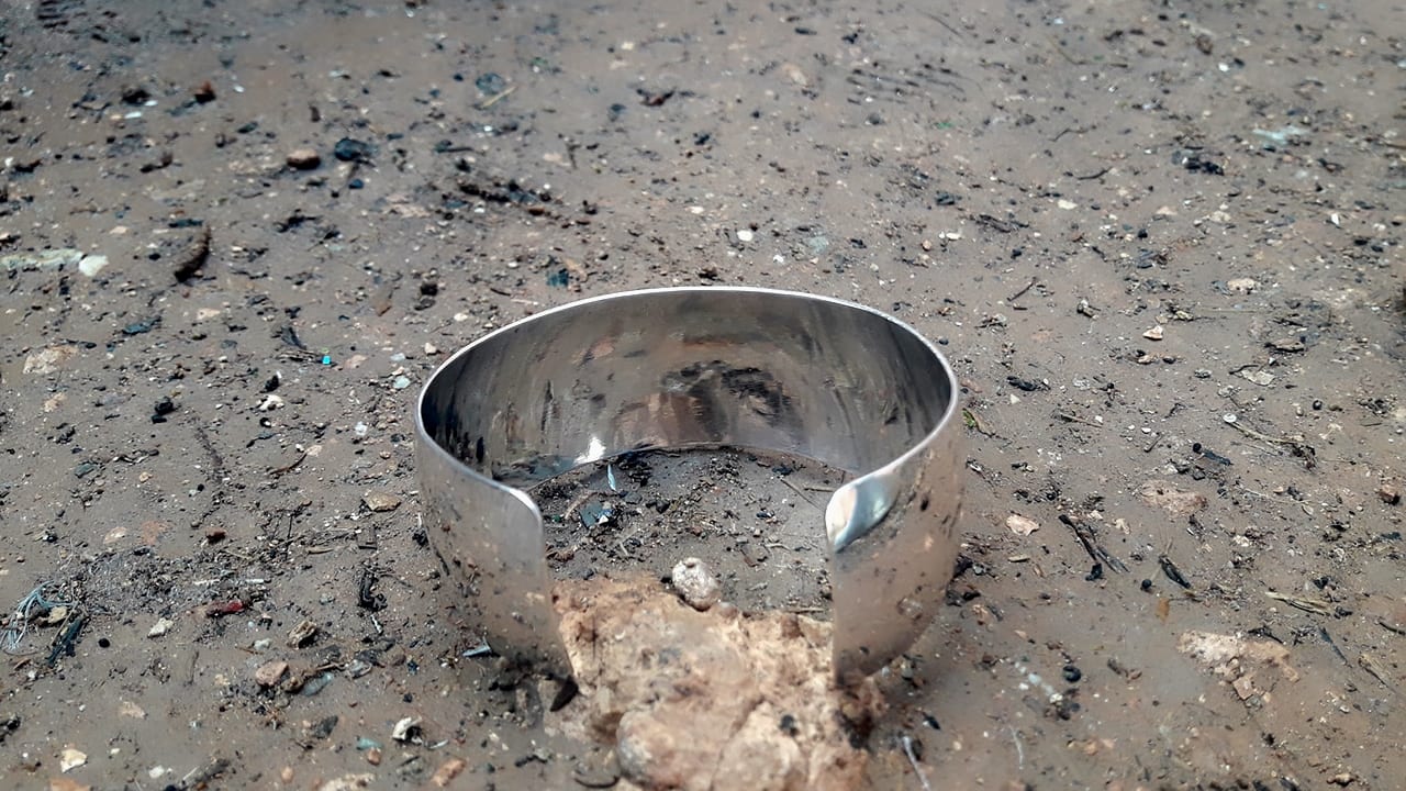  Bracelet 800 Tiznit Silver Black, White Morocco