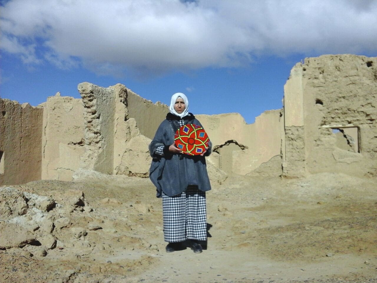  Basket Dyed Wool and Reed Colored Morocco