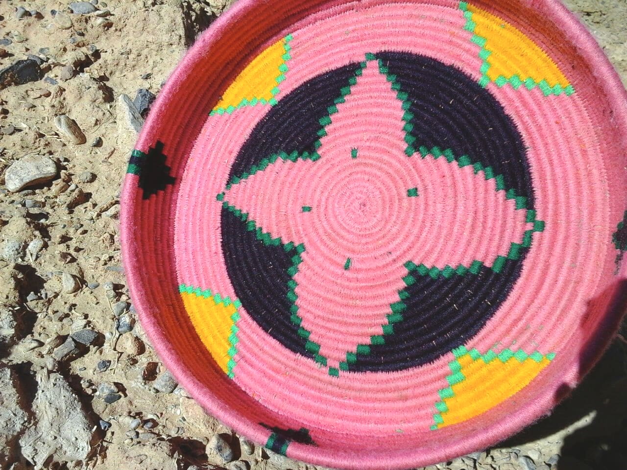  Basket Dyed Wool and Reed Colored Morocco