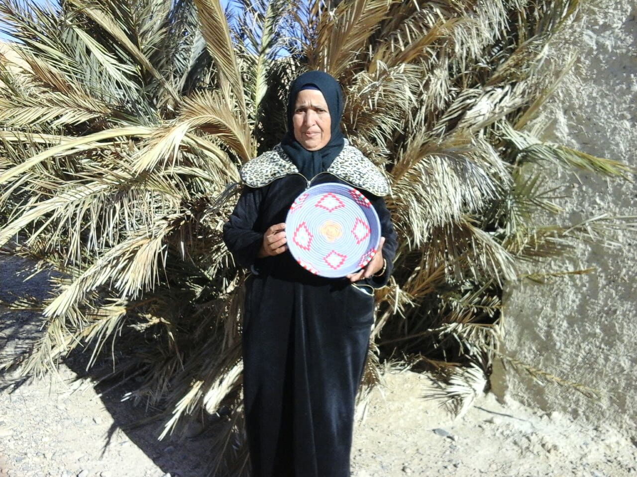  Basket Dyed Wool and Reed Colored Morocco