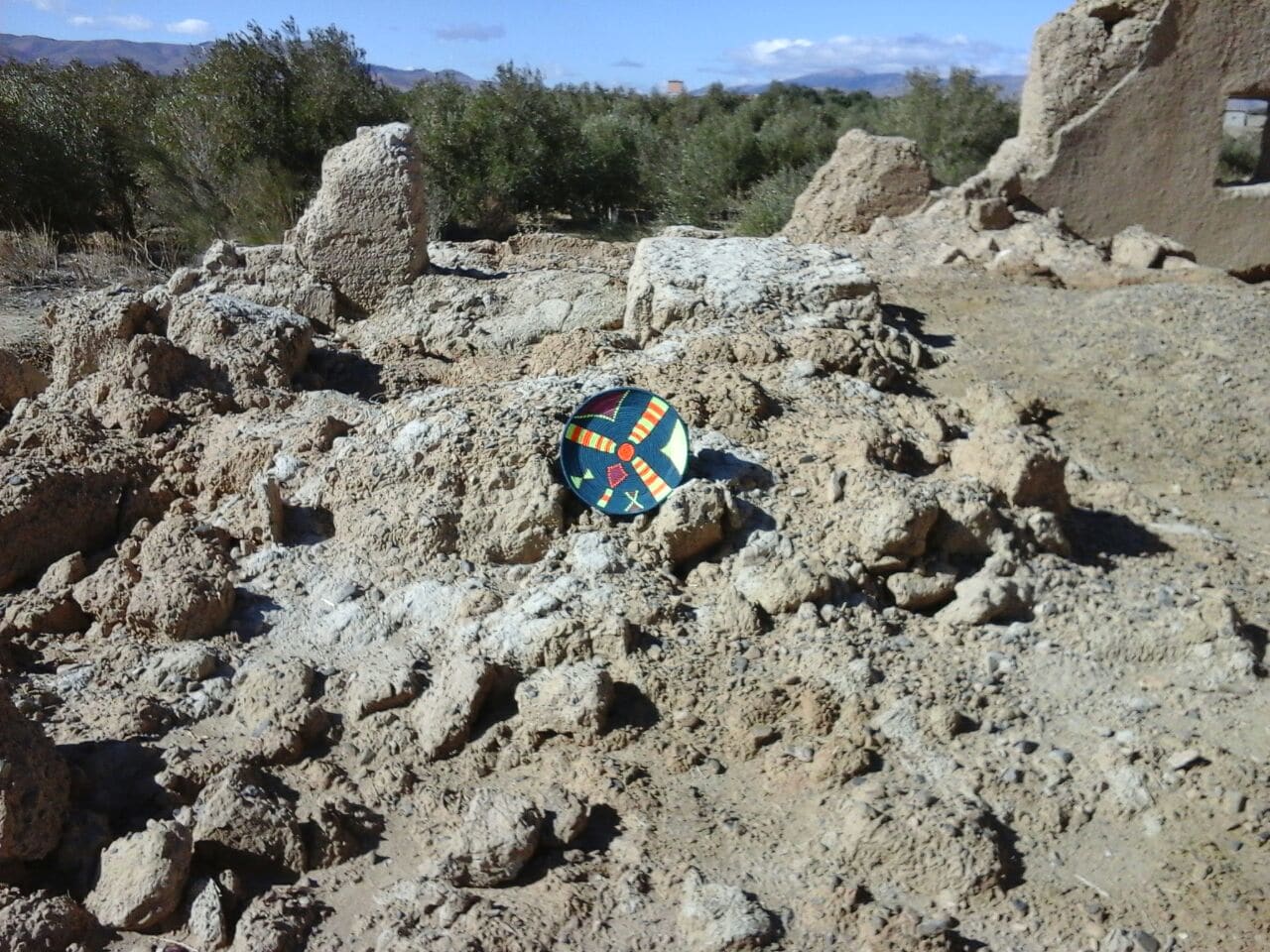  Basket Dyed Wool and Reed Colored Morocco
