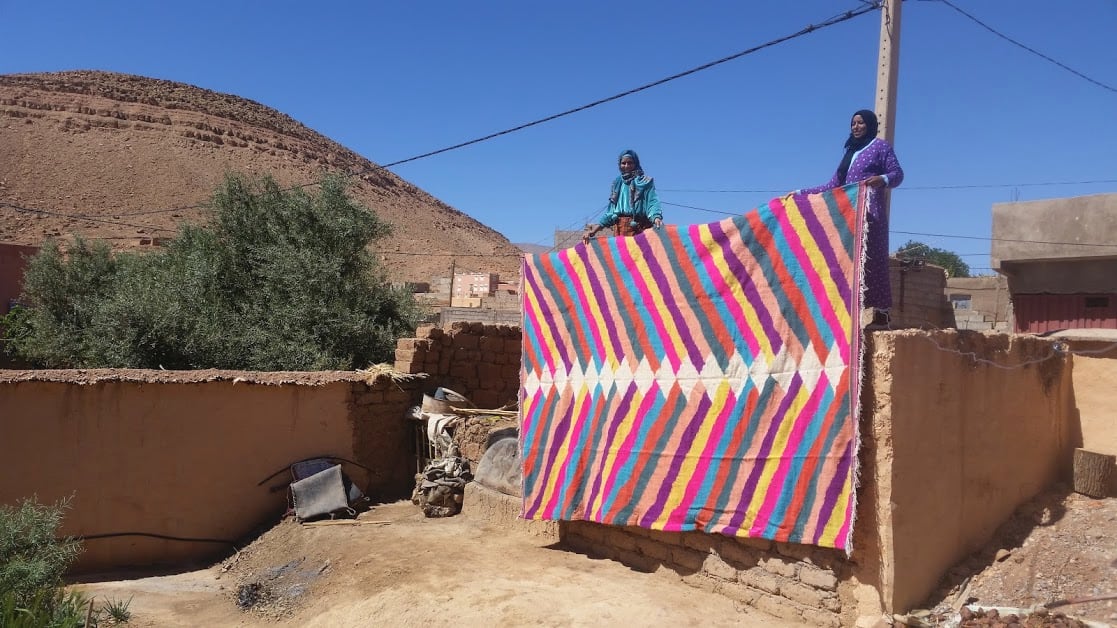  Flatweave Rug  Colored Morocco