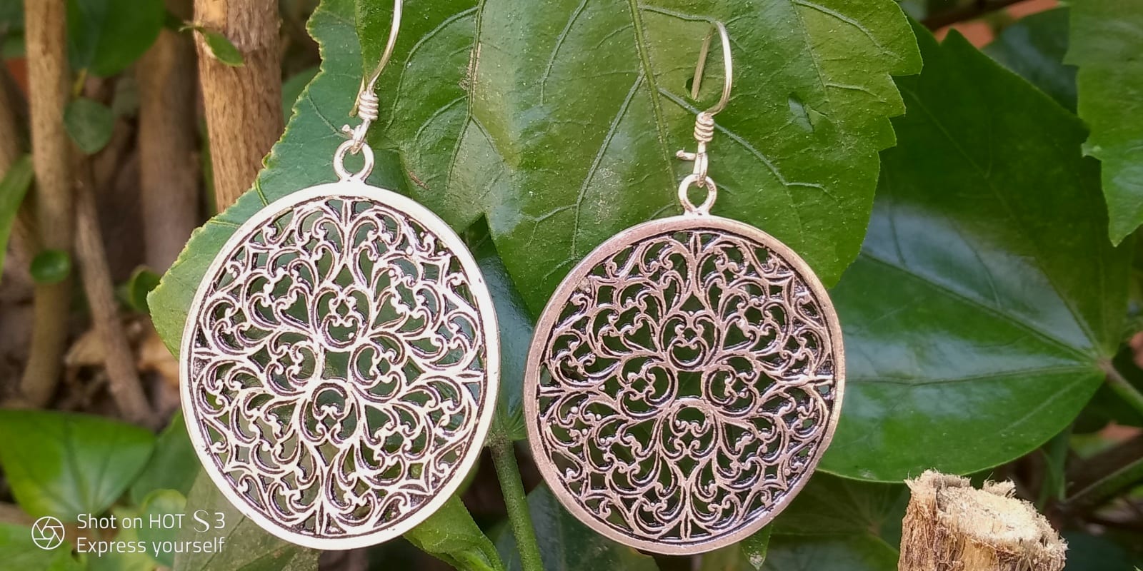  Earrings 800 Tiznit Silver Black, White Morocco