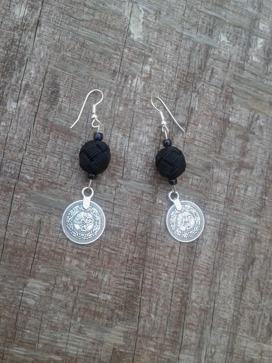 Button Dangle Earrings