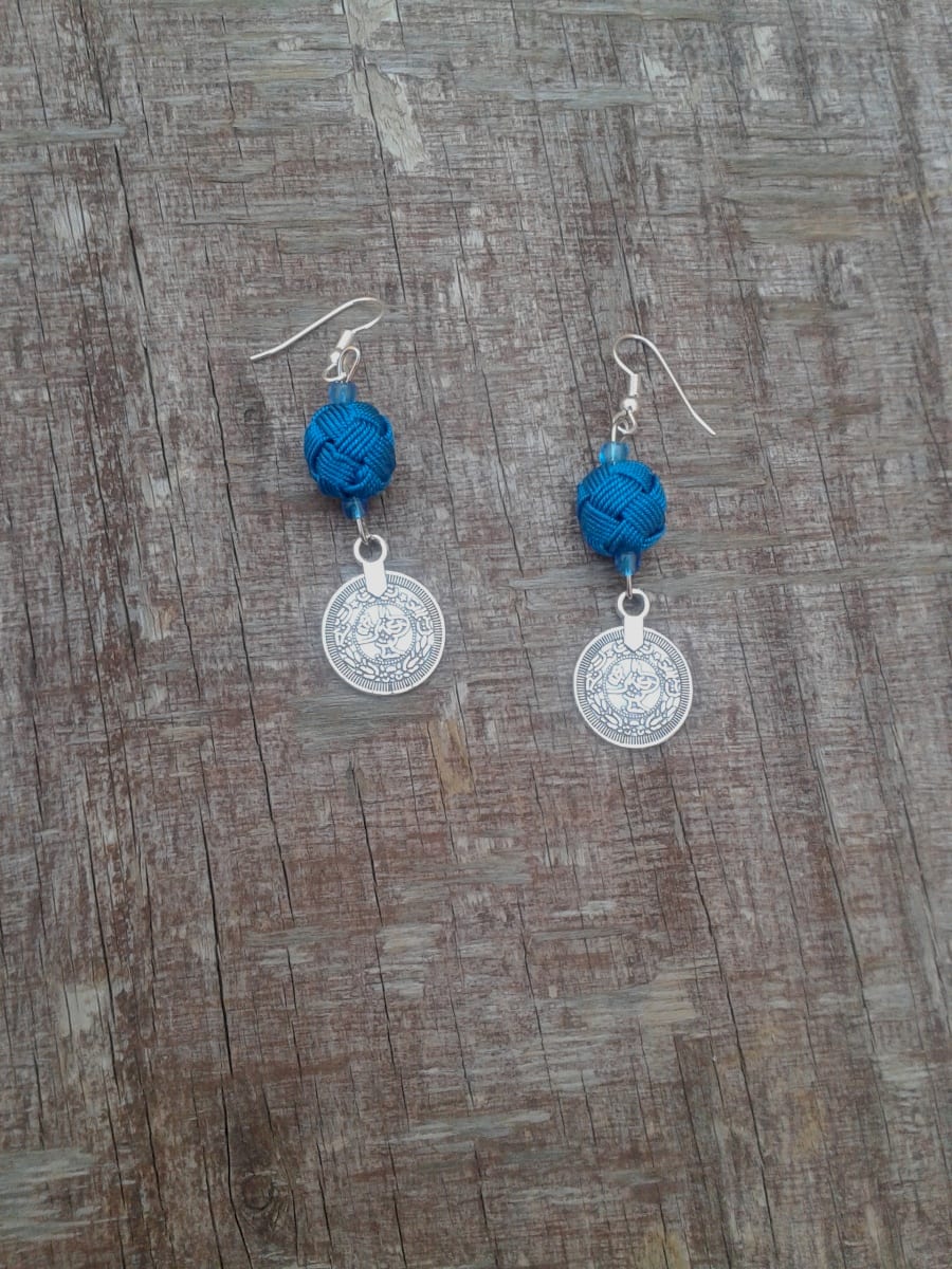 Button Dangle Earrings