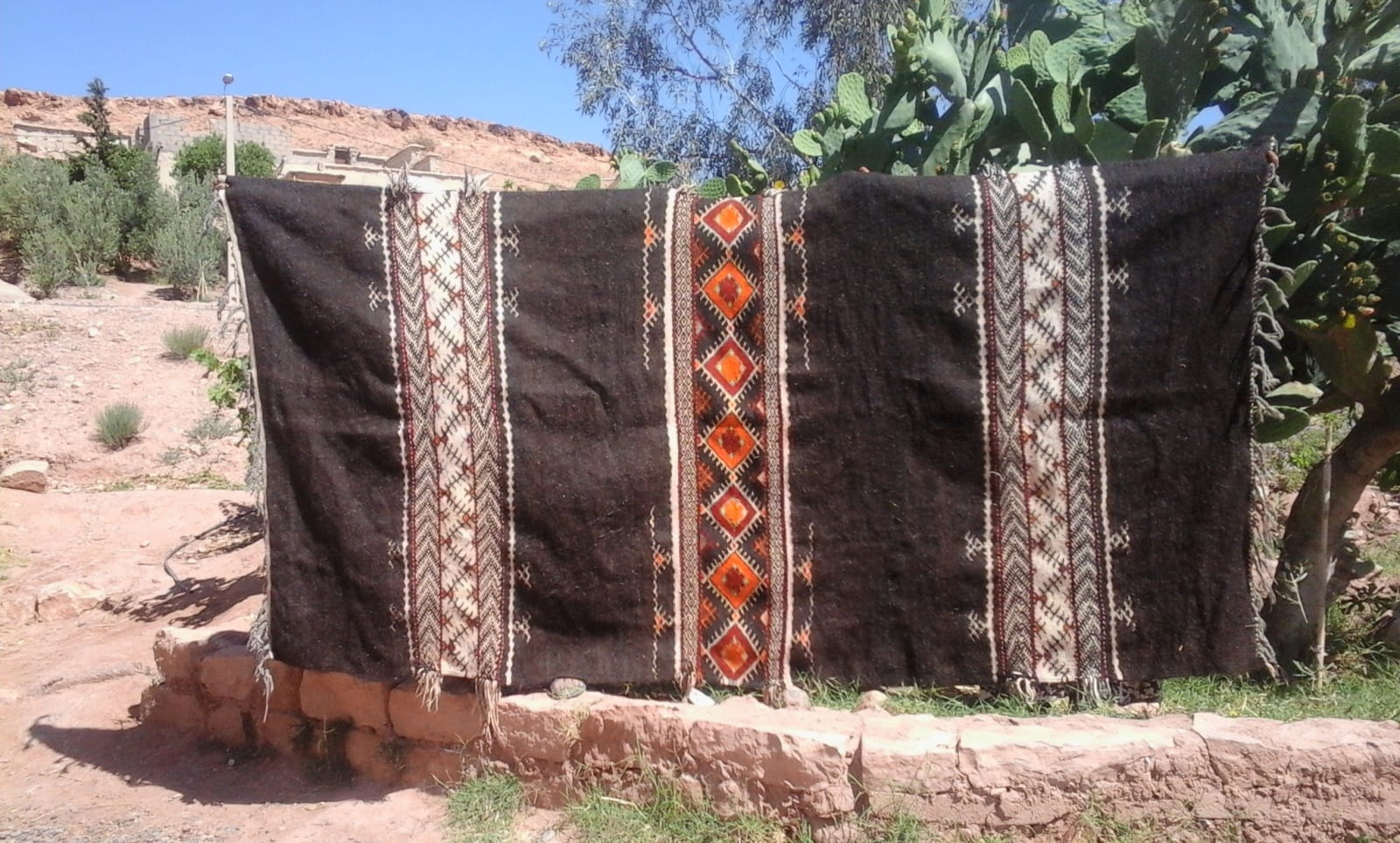  Flatweave Rug Goat Hair  Colored Morocco