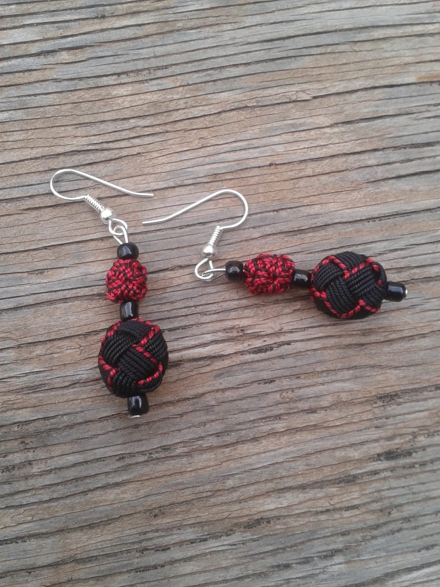 Ball and Button Earrings