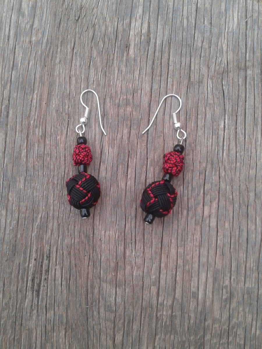 Ball and Button Earrings