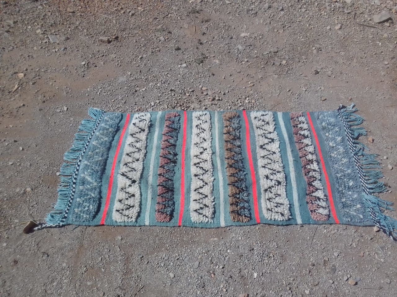  Beni Ourain Rug Wool  and Thread Colored Morocco