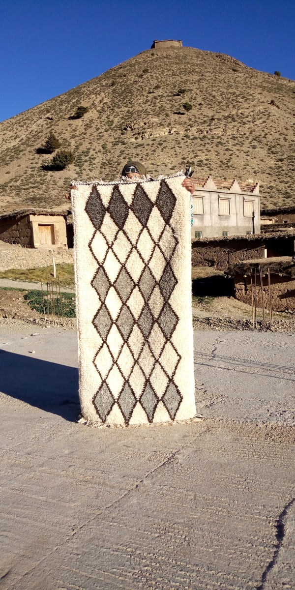 Beni Ourain Wool Grey, Black Morocco