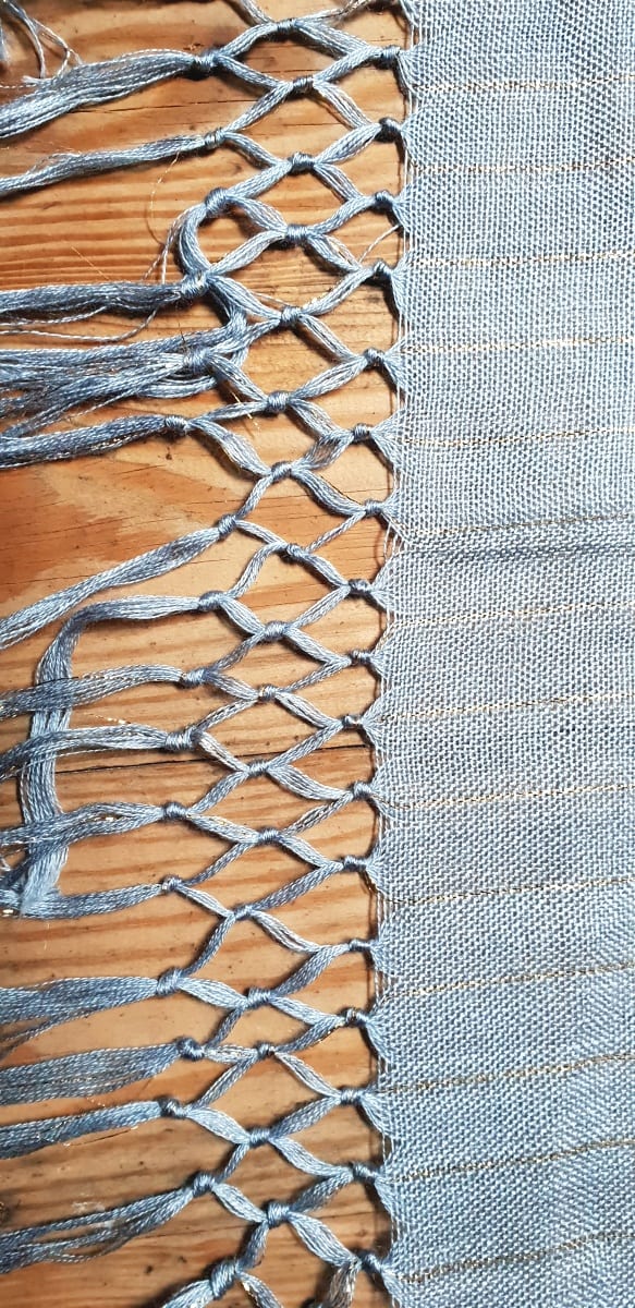  Scarf Cotton string Light Blue Morocco