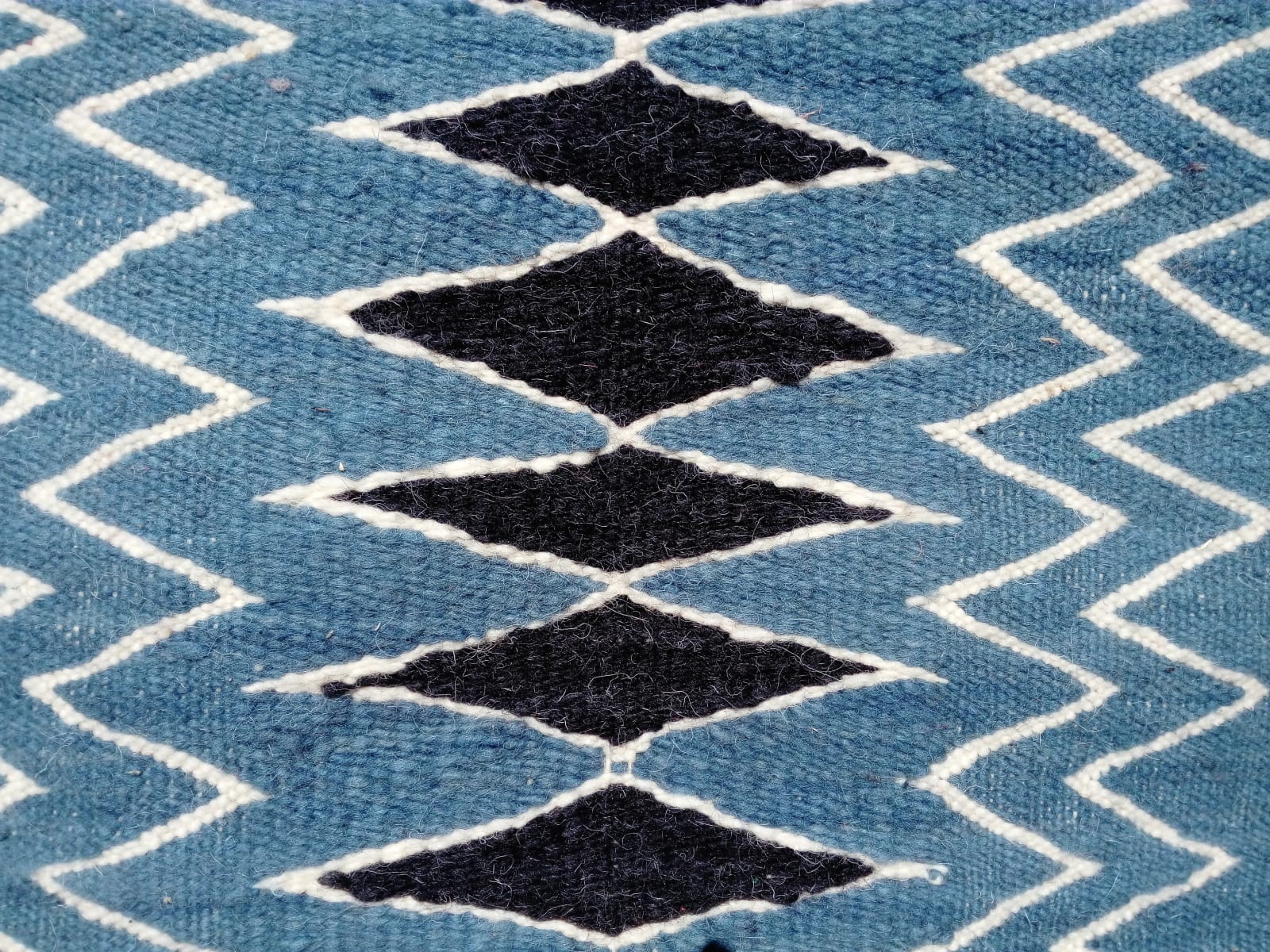  Hanbal Wool Light Blue, Black Morocco