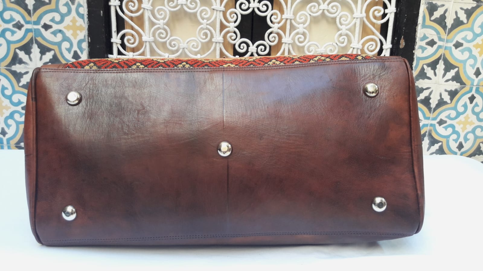  bag leather and Sabra silk Brown Morocco