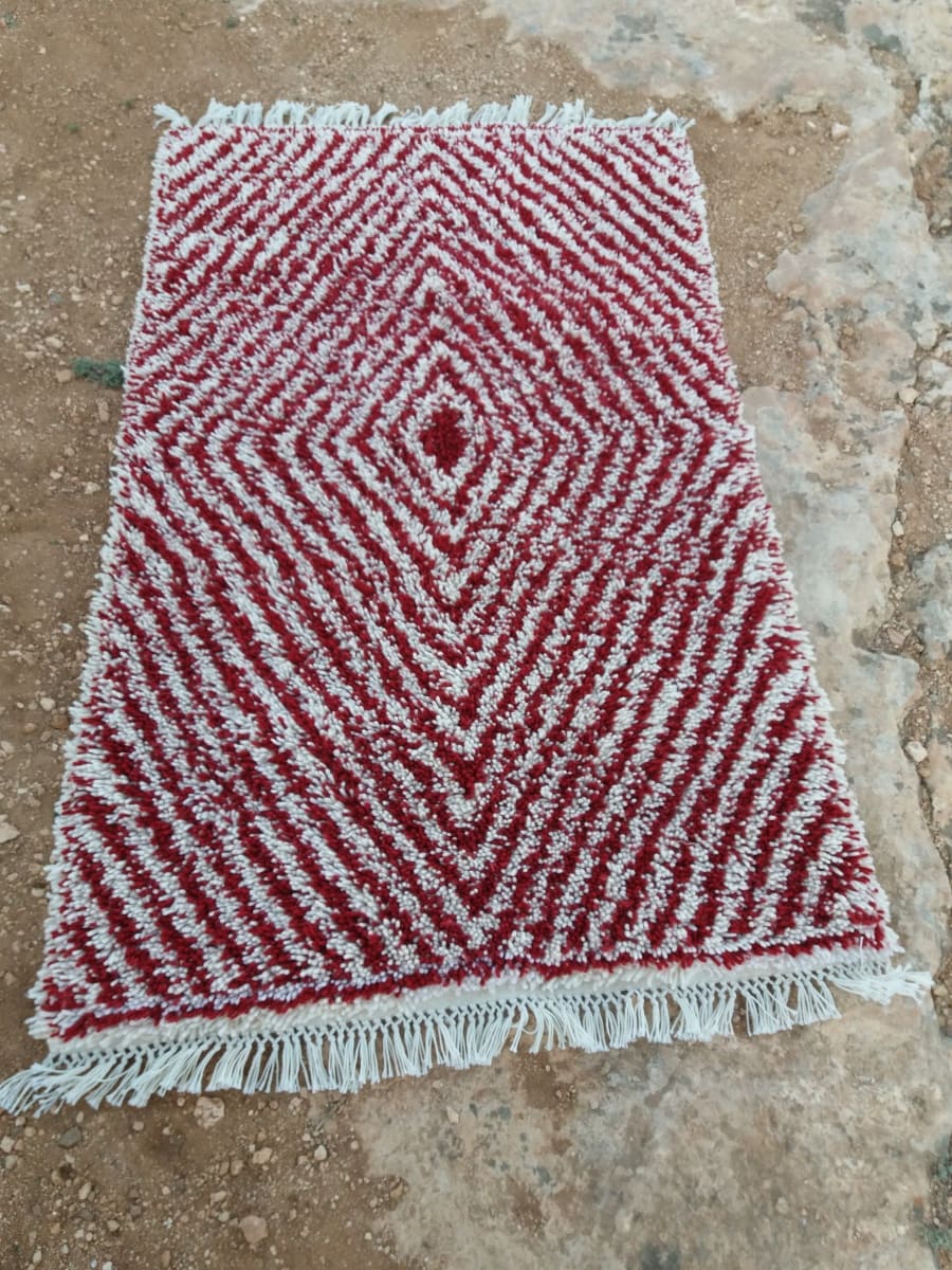  Pile Knot  Red, White Morocco