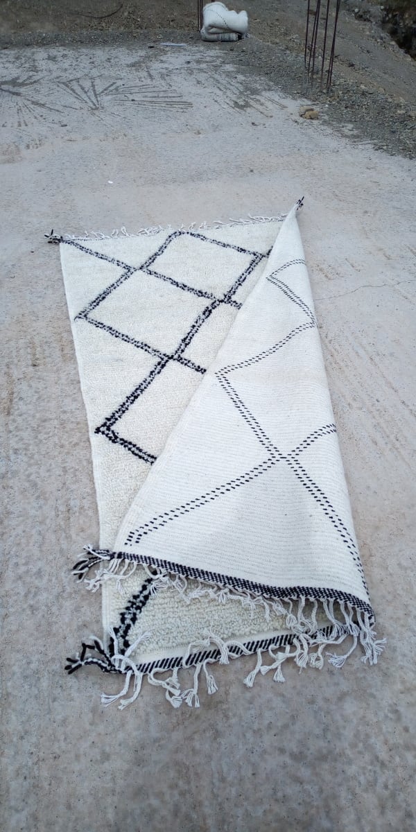  Beni Ourain Wool Black, White Morocco